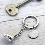 Silver Rugby Ball Keyring - hersey-and-son