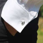 Silver Rugby Ball Cufflinks - hersey-and-son