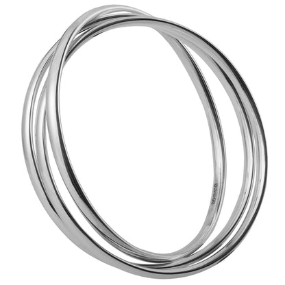 Russian Bracelet - Three Interlocking Silver Bangles