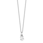 Mini Silver Letter "S" Initial Necklace - hersey-and-son
