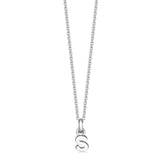 Mini Silver Letter "S" Initial Necklace - hersey-and-son
