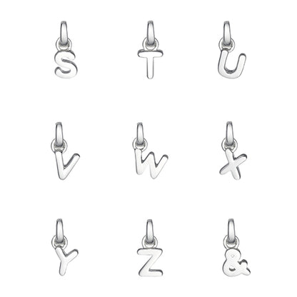 Silver alphabet charms 