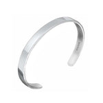 Silver Secret Message Open Bangle - hersey-and-son