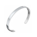 Silver Secret Message Open Bangle - hersey-and-son