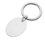 Silver Oval Monogram Keyring - hersey-and-son