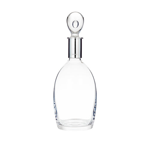 Deluxe Silver Plain Coaster and Silver Mounted Crystal Decanter - hersey-and-son