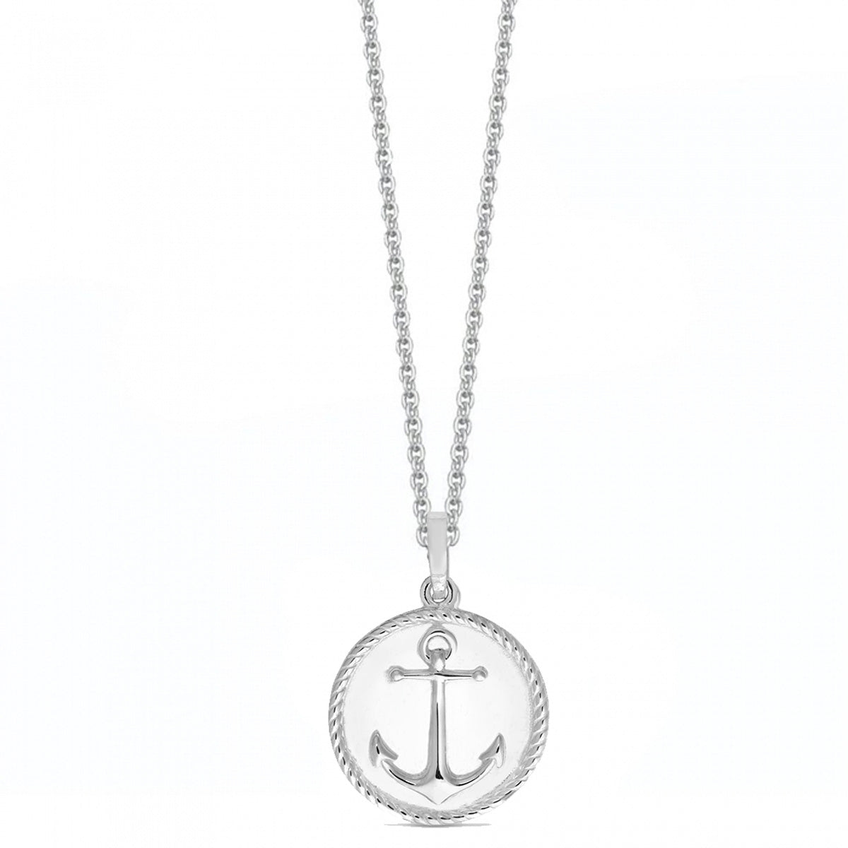 Sterling Silver Anchor Necklace - hersey-and-son
