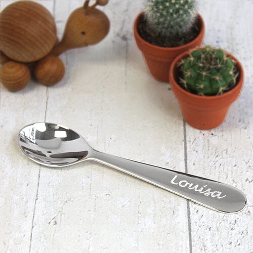 Silver plate and deals spoon for baby