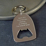 Silver Bottle Opener Keyring - hersey-and-son