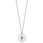 Sterling Silver North Star Compass Necklace - hersey-and-son