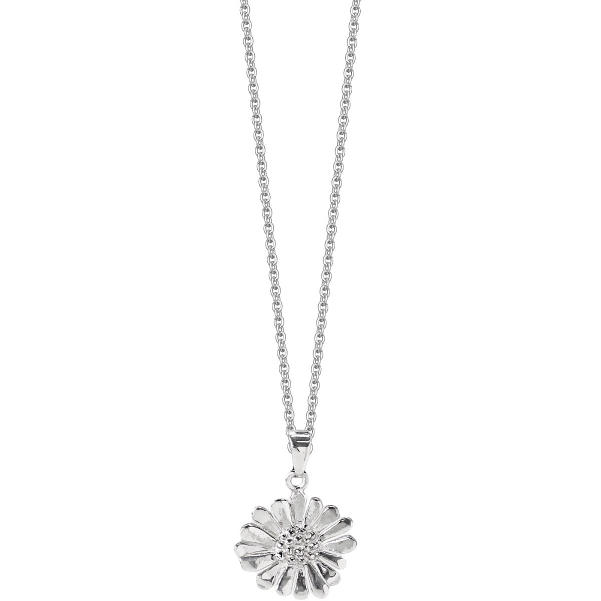 Silver daisy necklace