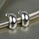 Silver Half Hoop Earrings - hersey-and-son