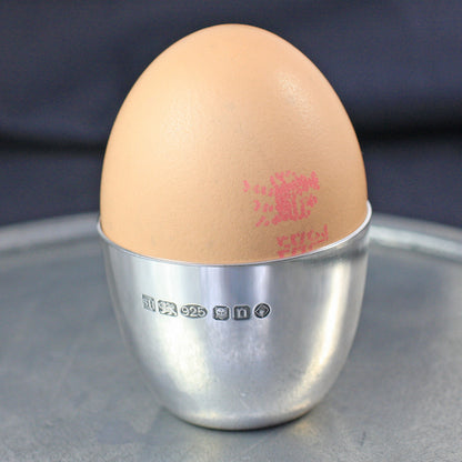 Silver Egg Cup With Egg