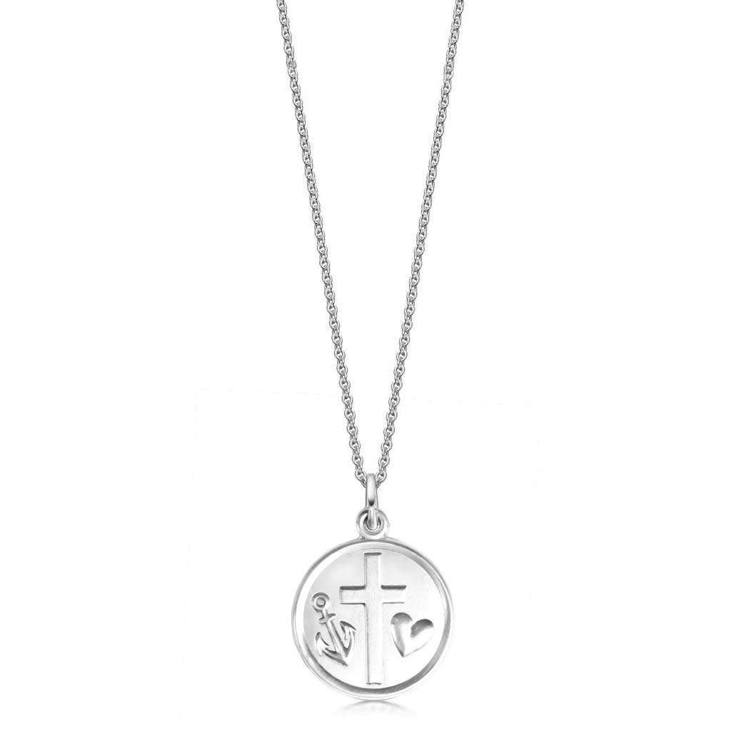 Silver Faith Hope and Love Necklace - hersey-and-son