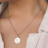 Silver Happy Face Necklace - hersey-and-son