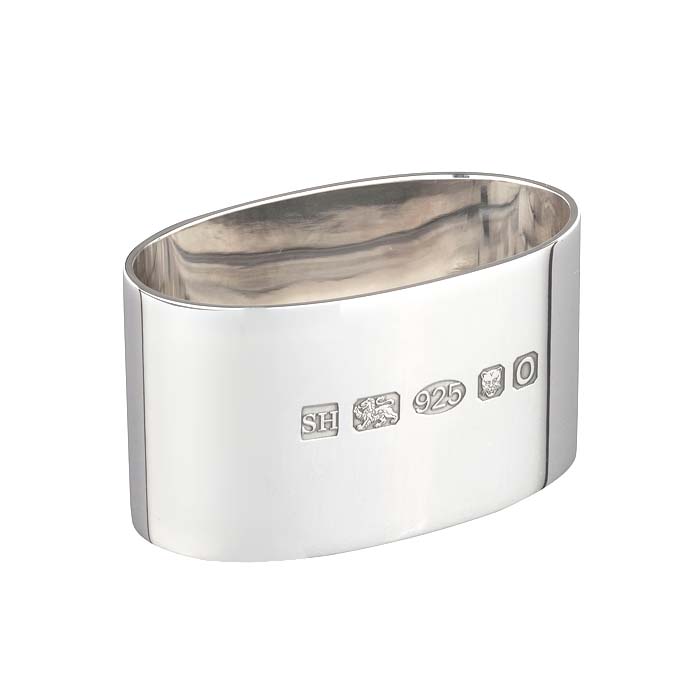 Heavy Oval Silver Napkin Ring - hersey-and-son