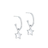 Silver Star Hoop Earrings - hersey-and-son