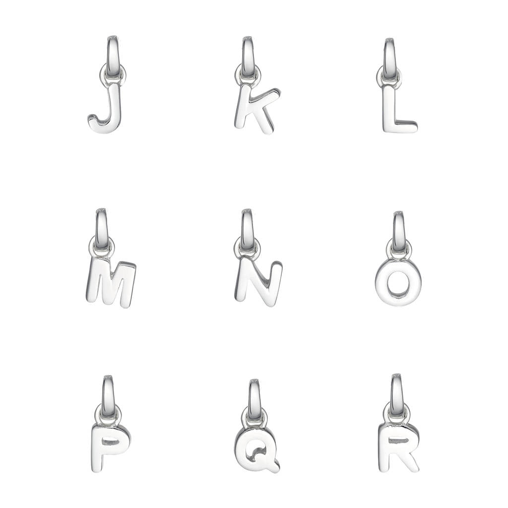 Sterling Silver Mini Initial Charms - hersey-and-son