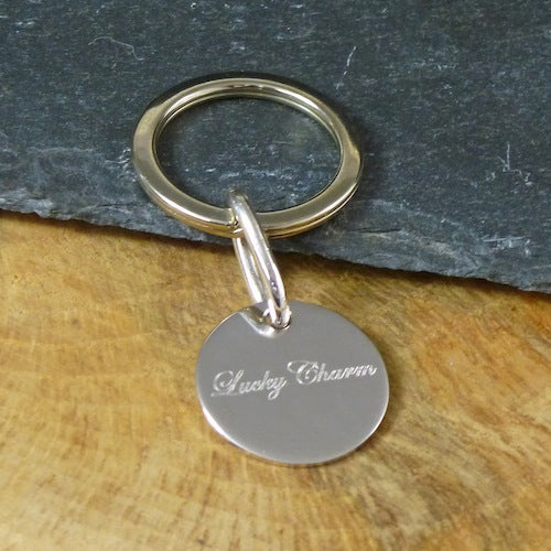 silver keyring personalised.