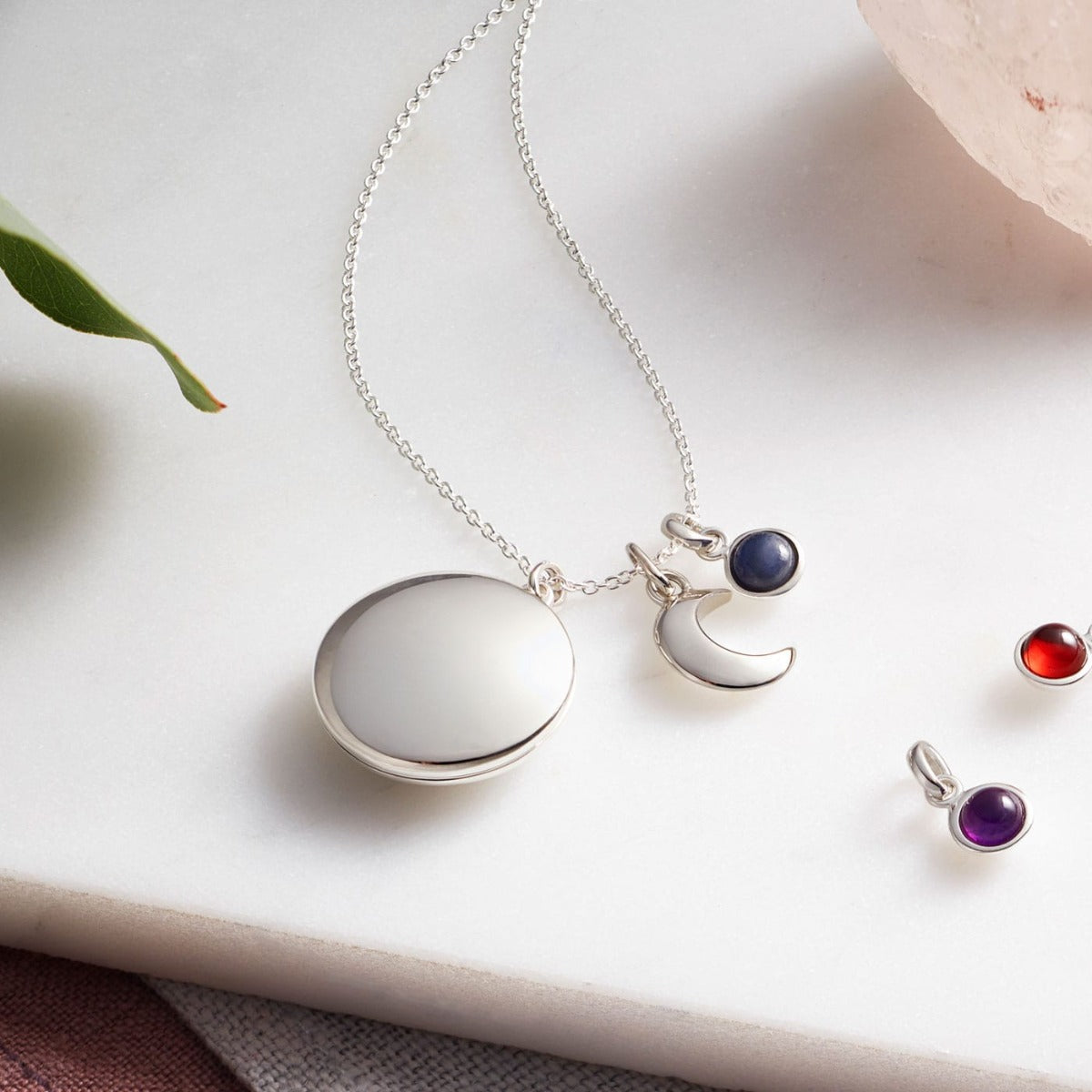 Moon Phases Necklace Sterling Silver Moon Necklace, Lunar Phase Neckla –  Full Moon Jewellery