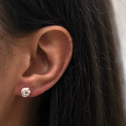 Silver Love Knot Earrings