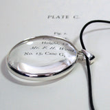Sterling Silver Magnifying Glass Necklace - hersey-and-son
