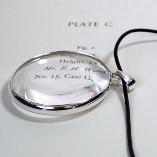 Sterling Silver Magnifying Glass Necklace - hersey-and-son