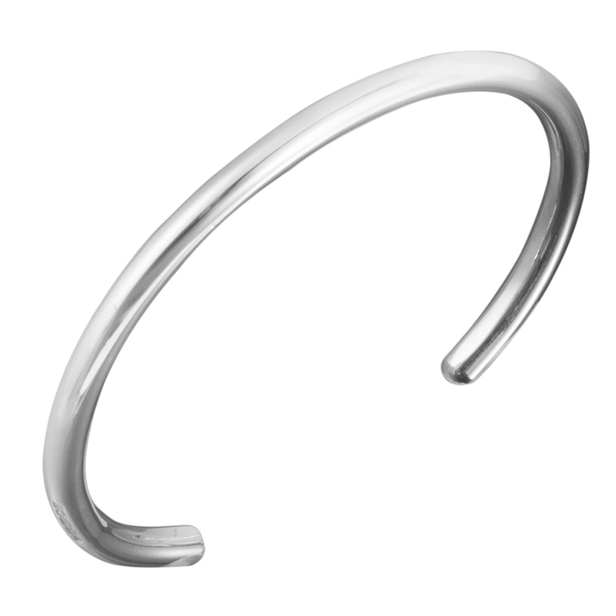 Mens Open Silver Bangle - hersey-and-son