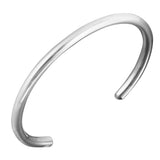 Mens Open Silver Bangle - hersey-and-son