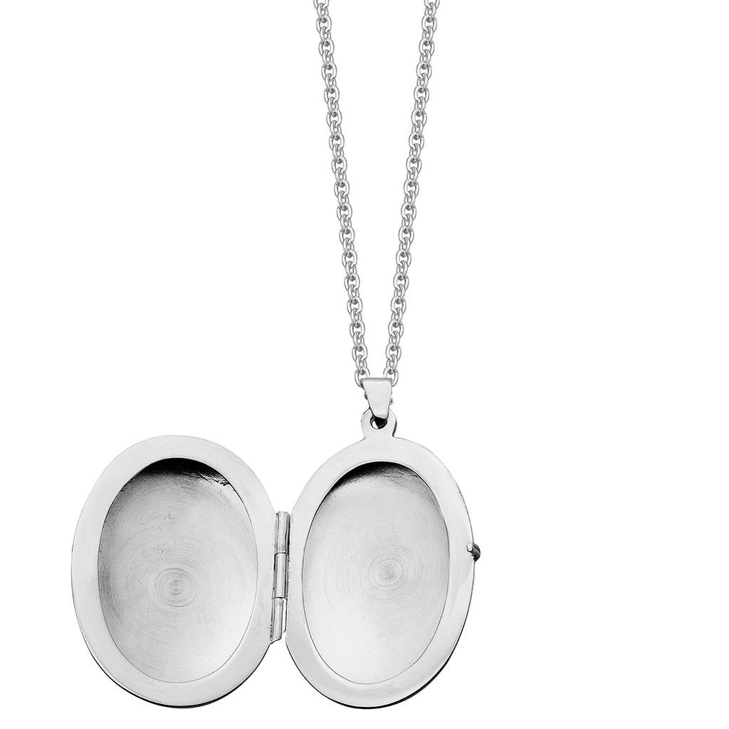 Sterling Silver Oval Locket 2 - hersey-and-son