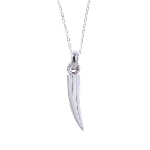Solid Silver Tusk Pendant