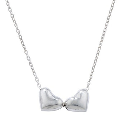 Silver Twin Heart Pendant