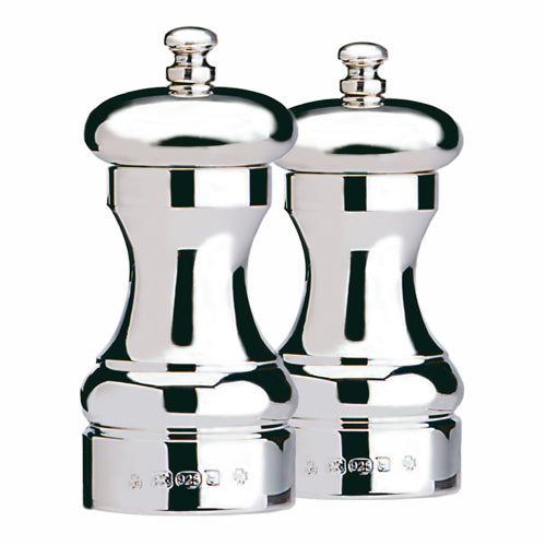Silver Capstan 4-inch Saltmill - hersey-and-son