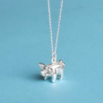 Sterling Silver Pig Necklace - hersey-and-son