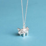 Sterling Silver Pig Necklace - hersey-and-son