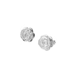 Silver Rose Stud Earrings - hersey-and-son