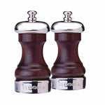 Silver Cap-Band & Rosewood Capstan 4" Saltmill - hersey-and-son