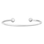 Slim Silver Torque Bracelet - hersey-and-son