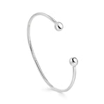 Slim Silver Torque Bracelet - hersey-and-son