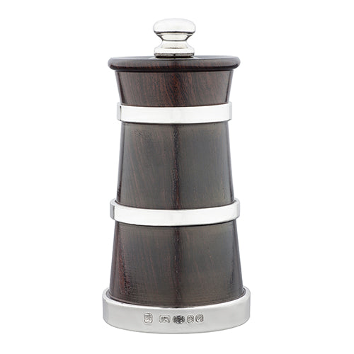 Silver and Blackwood Churn Peppermill