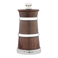 Silver & Rosewood Churn Saltmill - hersey-and-son