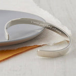 Silver Secret Message Open Bangle - hersey-and-son