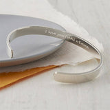 Silver Secret Message Open Bangle - hersey-and-son