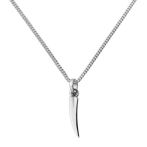 Solid Silver Tusk Pendant