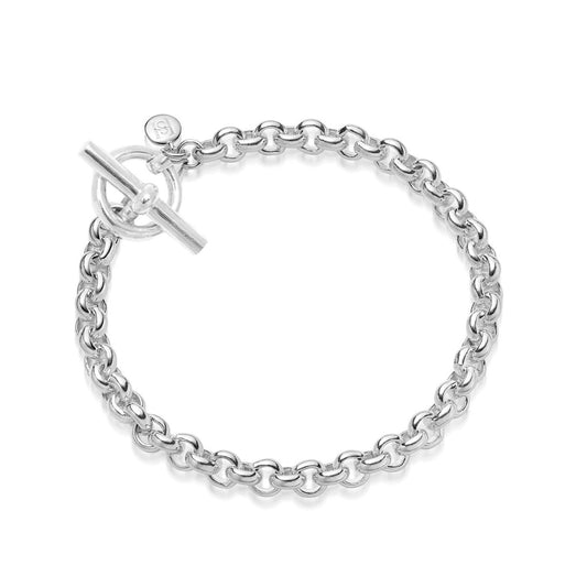 Silver T-bar Belcher Chain Bracelet