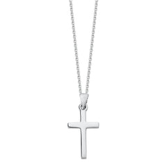 Slim Sterling Silver Cross Necklace - hersey-and-son