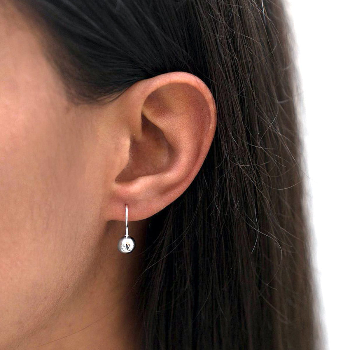 Silver ball hotsell earrings studs