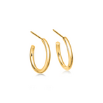 Gold Plated and Silver Hoop Earrings - hersey-and-son