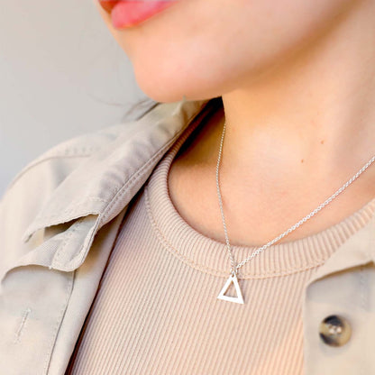 Small Sterling Silver Triangulum Necklace