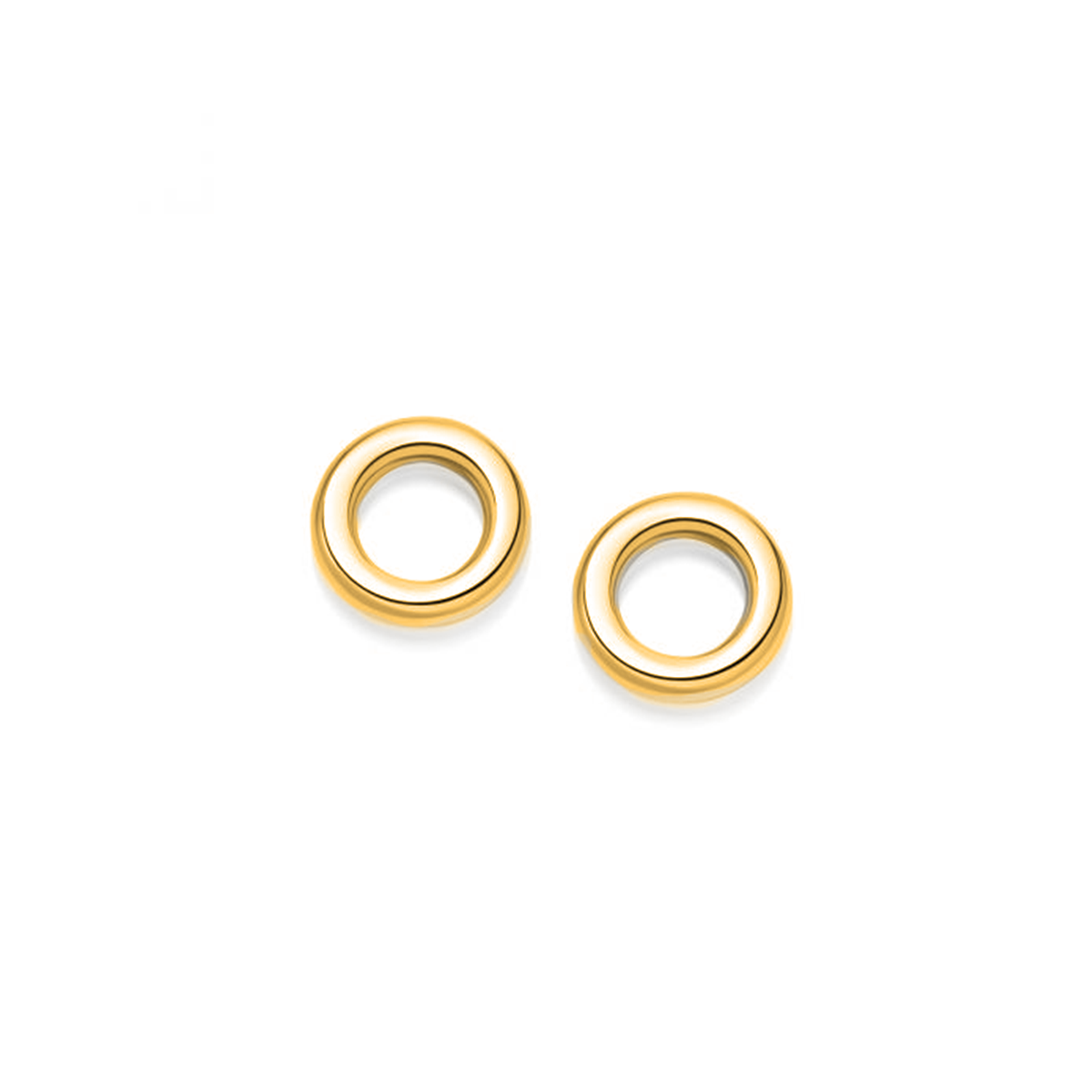 Gold Plated Front facing hoop earring 
